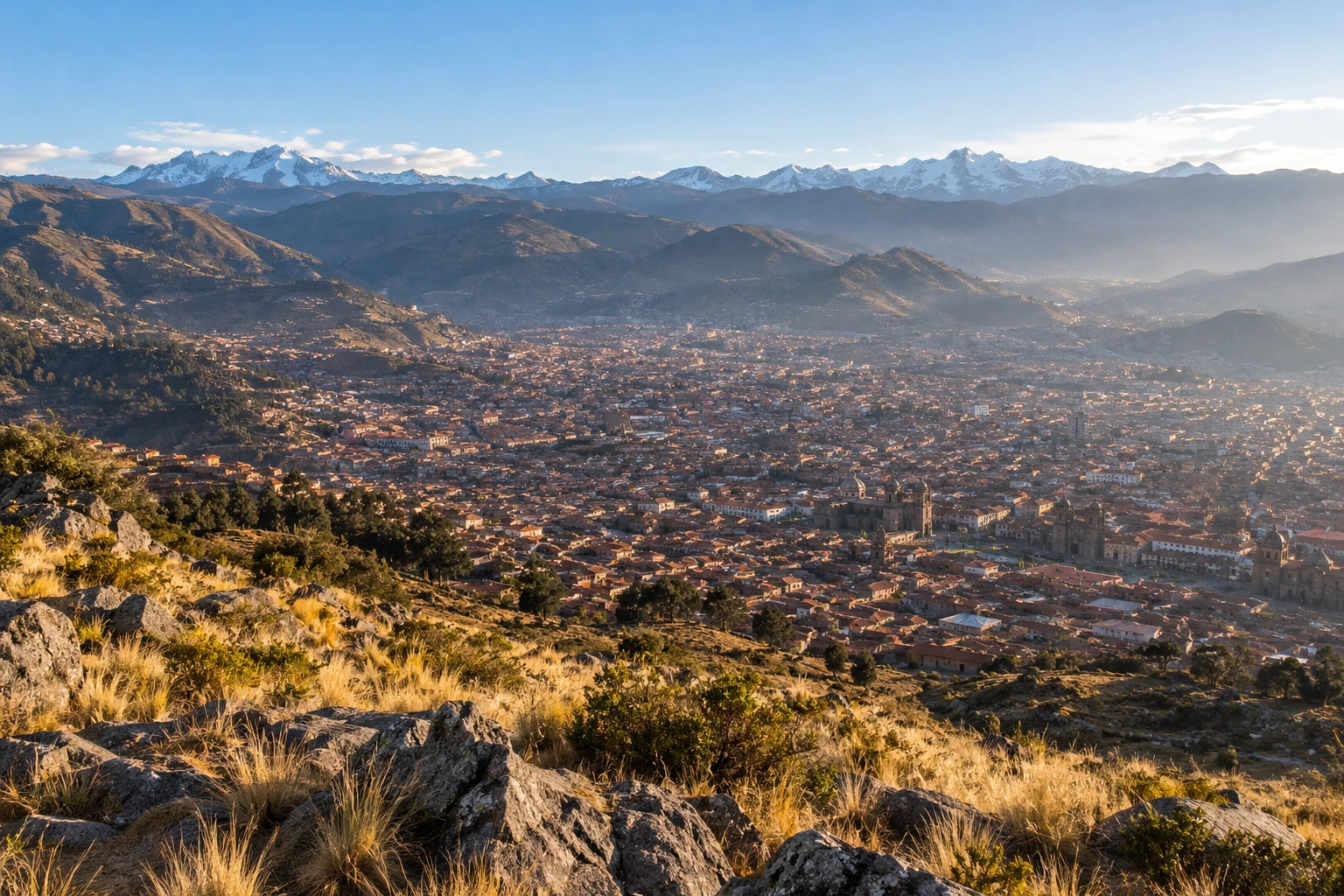 Cusco Peru at 11,150 feet elevation, where ayahuasca safety screening includes altitude conditions