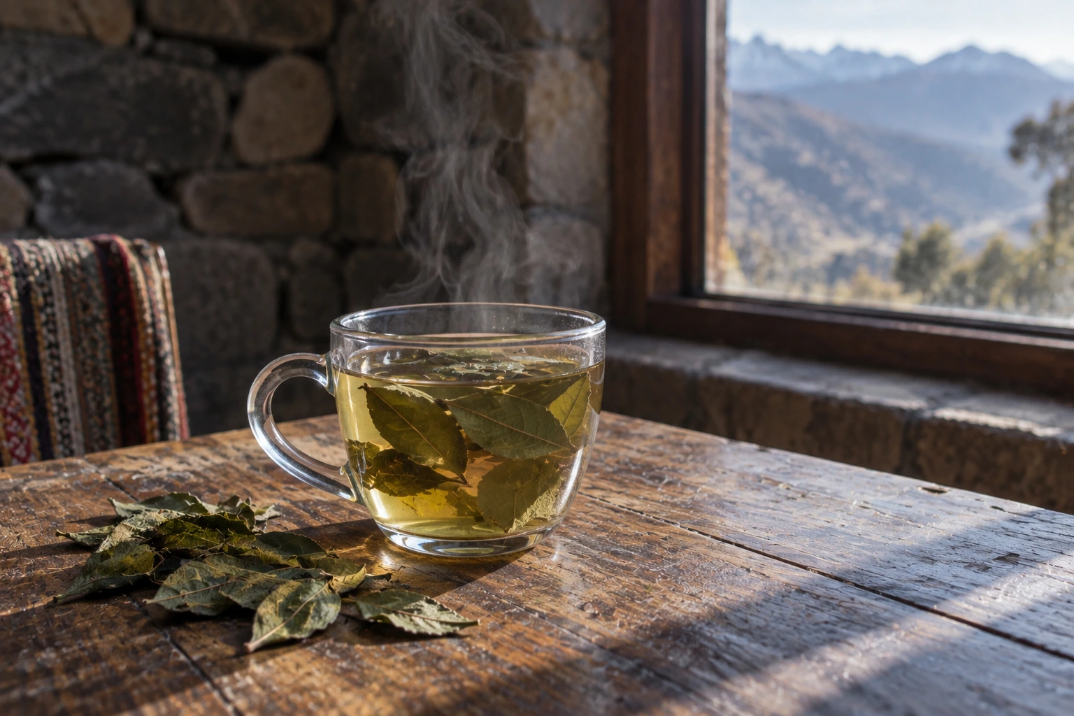 Coca leaf tea in Cusco, which research found does not prevent altitude sickness