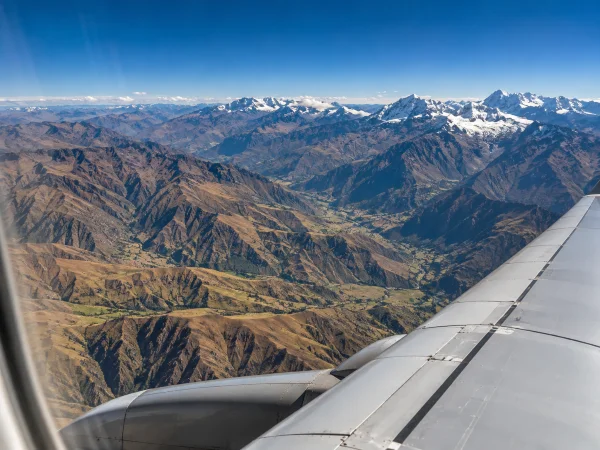 The Andes from the Lima to Cusco flight, a 3,350 m ascent in about 75 minutes